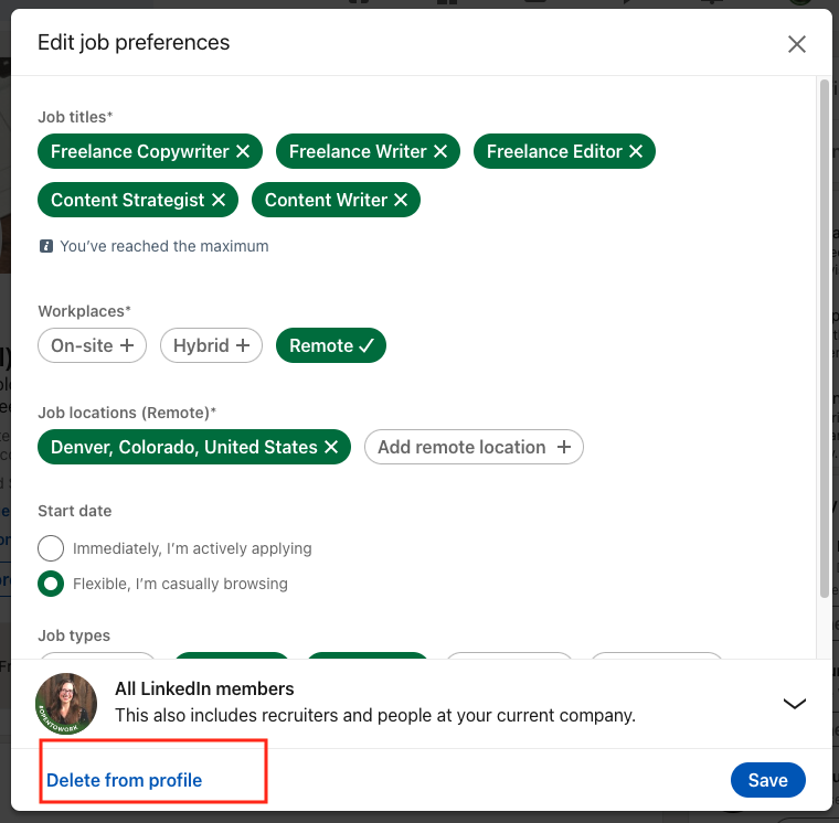 How to Remove Open to Work on Linkedin